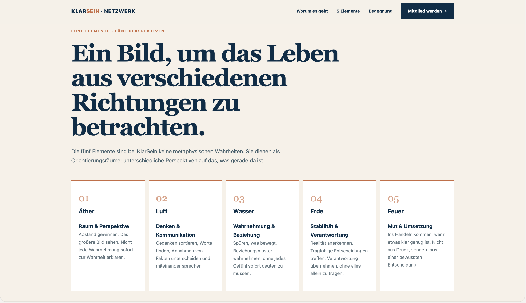 Vorschau der Webseite KlarSein-Netzwerk