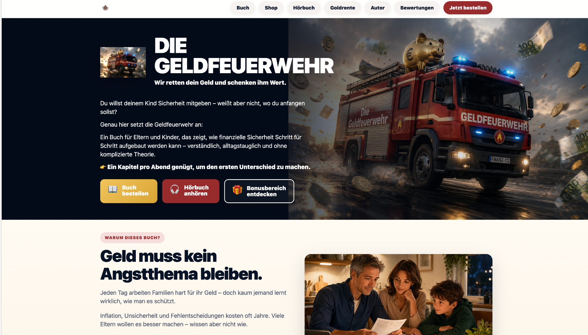 Vorschau der Webseite Die Geldfeuerwehr