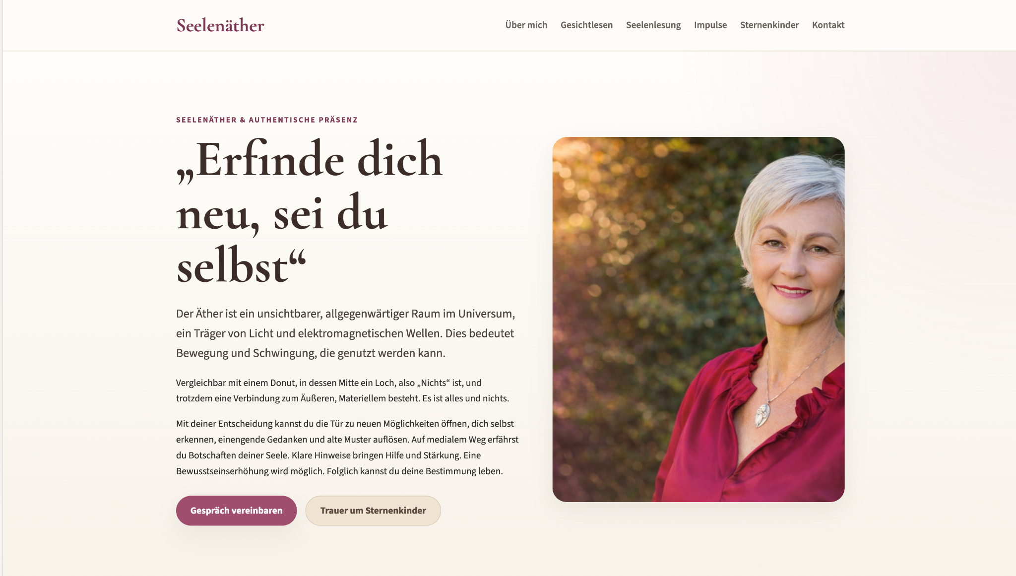 Vorschau der Webseite Seelenäther